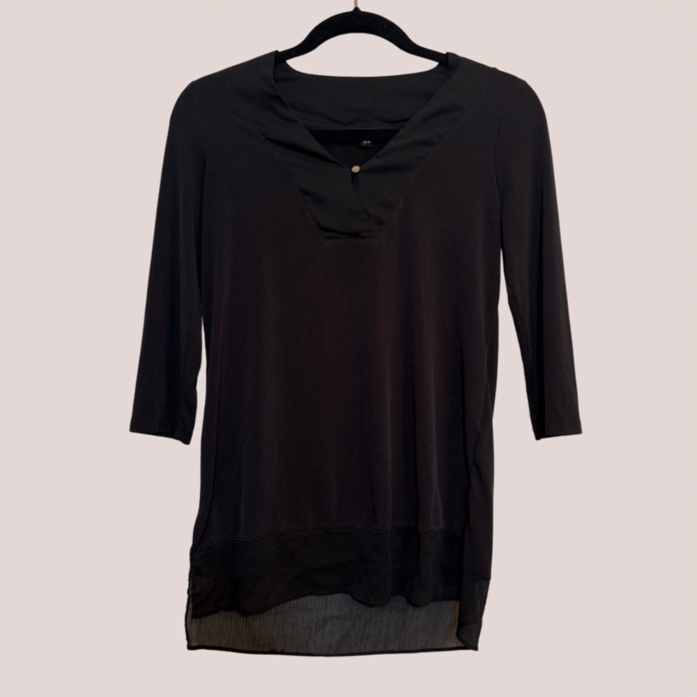 Ellen Tracy • Black Work Blouse • Sz Small